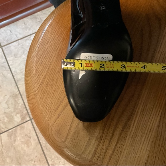 Gorgeous SZ9 Via Spiga NEW Black Patent Leather Peep Toe 3” Heels 🌺 - Picture 8 of 8